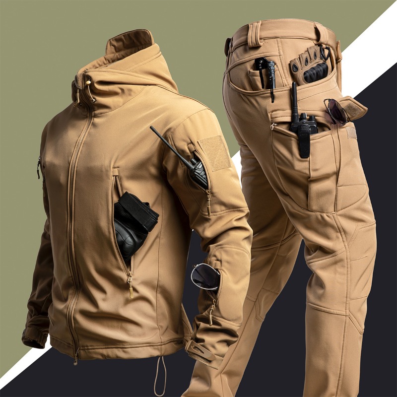 Hunting Outdoors - Traje Táctico con Chaqueta Softshell con
