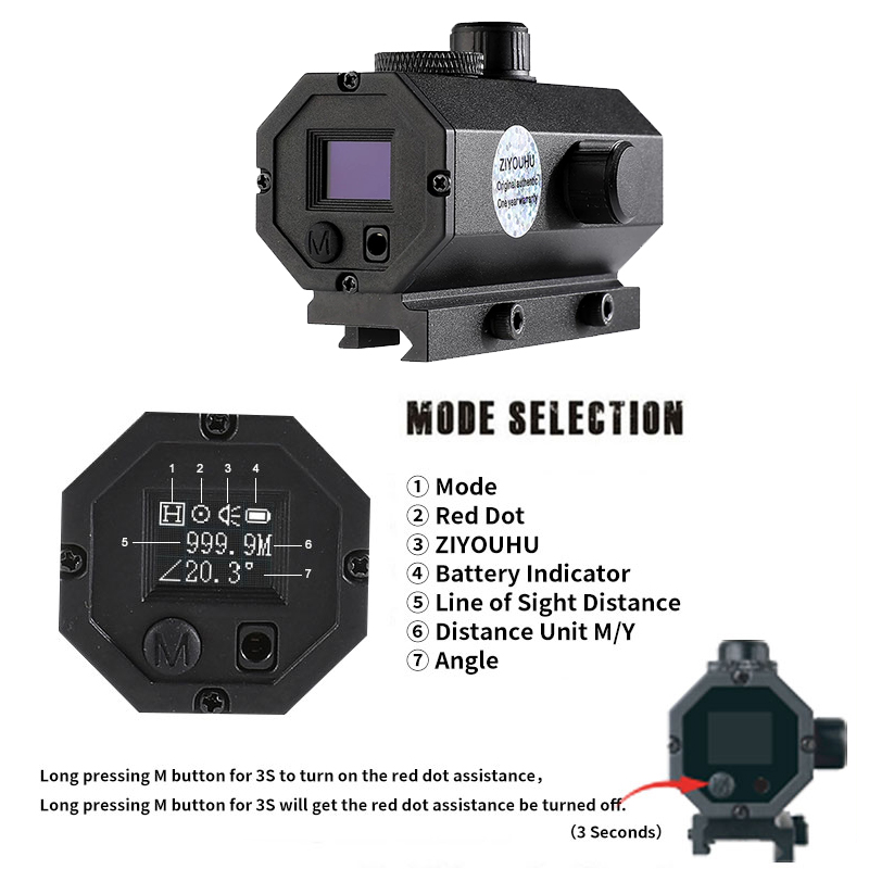 ZIYOUHU-MINI8 Caza Sniper telé - Rangefinder Laser Hunting reseña y precio